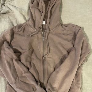 Aritzia brown zip up